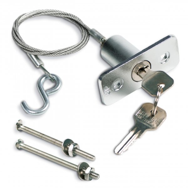 Garage Door Emergency Release Lock Kit, Universal Keyed Disconnect System for Overhead Doors, Manual Cable Access, Complete Installation Kit with 2 Keys