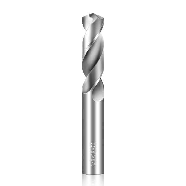 3/8" Drill Bits Solid Carbide Drill Bits, Tungsten Carbide Drill Bit Set, Metal Drill Bit Set for Stainless Steel Hardened Steel Cast Iron Alloy Copper, 1Pcs