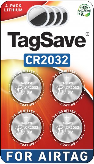 Battery Replacement for Apple AirTag, 4 Pack, Perfectly Fits AirTag