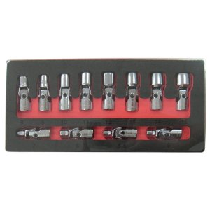 Astro 7412 1/4Inch Drive Flex Socket Set 6 Point  Metric 12Piece
