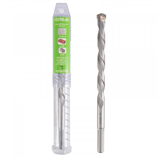 HLOFIZI 1/2" x 8" Masonry Drill Bits Concrete Hammer Drill Bits Carbide Tipped, for Cement, Brick, Stone, 3-Flat Shank