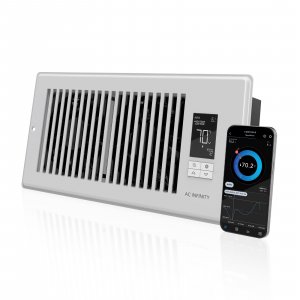AC Infinity AIRTAP T4 White, Register Booster Fan for 4” x 10” Vents