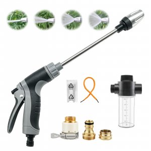 Hose Hawk Pro Pressure Washer Gun, High Pressure Hose Nozzle with 4 Spray Modes, Adjustable Handheld Pressure Washer Nozzle for 3/4" Garden Hose, Watering Sprayer for Cleaning Patio Yard Car Pets (A)
