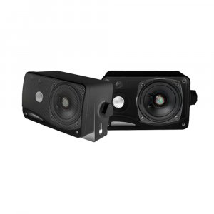 Pyle PLMR24B 3.5" 3 Way 200 Watt Black Marine Boat Box Speaker pair