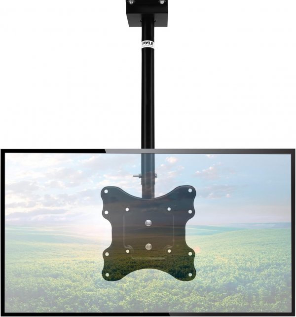 Pyle PCTVM15 Universal Tilt/Swivel Adjustable Ceiling Mount TV Bracket 17-37"