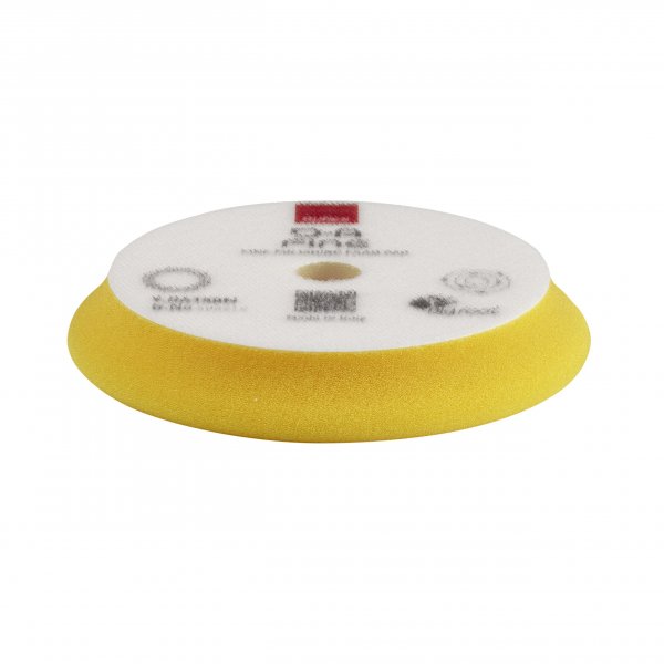 RUPES Orbital Foam Polishing pad for Car Sanding, Polishing & Waxing, Dual Action Polisher Pad, Car Cleaning Supplies for Compounding(Yellow, 130/150mm, Single Pad, Fine)