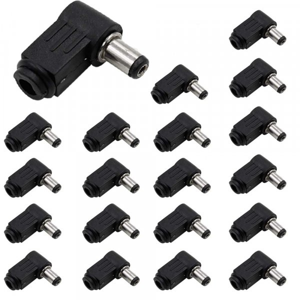 Luomorgo Right Angle DC Socket Jack, 5.5 x 2.1mm, 0.22 x 0.08 inch