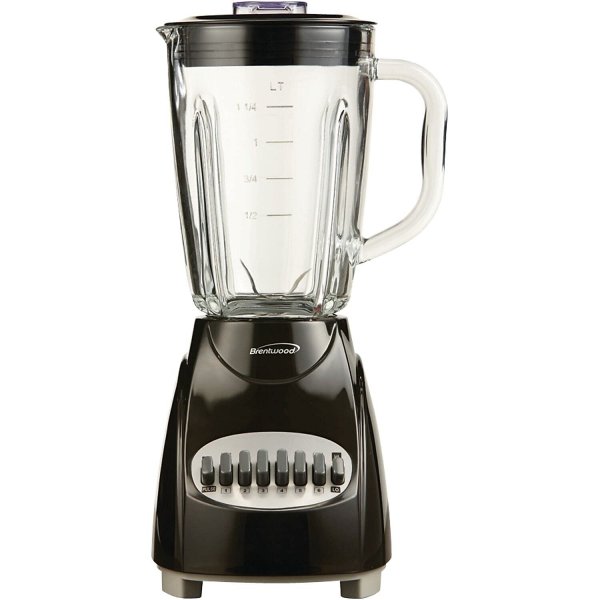 Brentwood Appliances JB-920B 42oz 12-Speed + Pulse Electric Blender w/Glass Jar