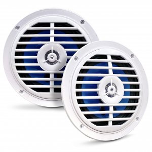 Pyle PLMR57W 5.25" 100 Watt White Dual Cone Waterproof Speaker pair