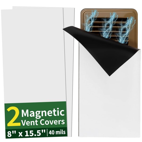 FINDMAG 8" x 15.5" Air Vent Covers, Magnetic Vent Cover for Ceiling, 2 Pack