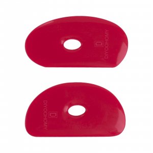 DIYOOHOMY 2 Pcs Soft Silicone Pottery Ribs for Ceramic, Mud and Clay Tools