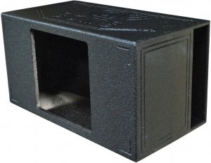 QPower Single 15" Extra Large Vented QBOMB Square Hole QBOMB15VLSINGSQ