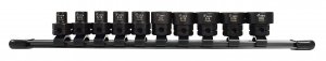 Astro  Tool 78310 SAE 3/8In Drive Low Profile Nano Impact Sockets 10 Piece