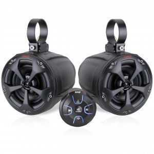 Pyle PLUTV46BTA 4" Off-Road/Marine Bluetooth Speakers w/Wireless Control Unit