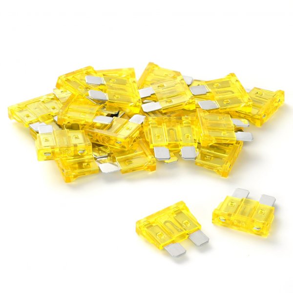 (25Pcs) 20 Amp Standard Car Fuses, 20A Automotive Fuse(ATO/ATC), Blade Fuse for Car/RV/Truck/SUV/Motorcycle/Boat