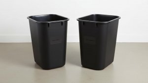 COASTWIDE Professional Indoor Trash Can Without Lid, Black, 3.5 Gal