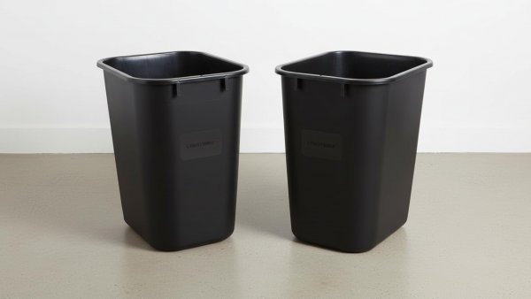 COASTWIDE Professional Indoor Trash Can Without Lid, Black, 3.5 Gal