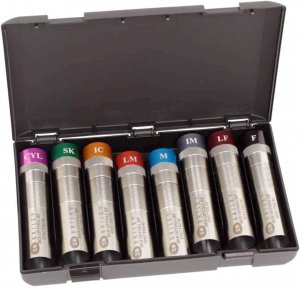 Negrini Extended Shotgun Choke Tube Case for 8 Chokes, Fits Sizes up to 3-7/8", Tubes Not Included, Black
