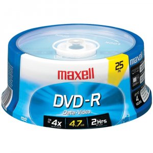 Maxell 638010 4.7GB 120-Minute DVD-Rs (25-ct Spindle)