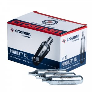 Crosman Powerlet CO2 Cartridges for Air Rifles, Air Pistols & Paintball - Snug Fit, Leak-Free Seal, Durable Metal Construction - Made in USA, Multi-Pack Options