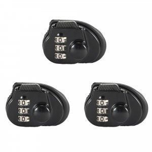 FSDC (Firearm Safety Devices – FSDC-TL4853RCB Resettable 3-Digit Combination Trigger Gun Lock 3-Pack - California DOJ-Approved – Durable Black Metal Alloy