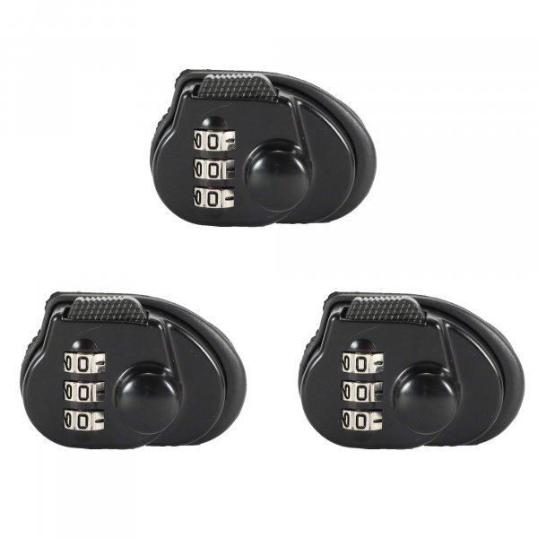 FSDC (Firearm Safety Devices – FSDC-TL4853RCB Resettable 3-Digit Combination Trigger Gun Lock 3-Pack - California DOJ-Approved – Durable Black Metal Alloy