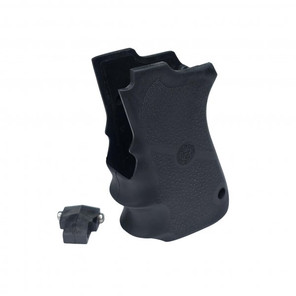 Hogue 69000 S&W 6906 Shorty 40 Rubber Grip With Finger Grooves Black