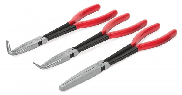 Titan 60770 3-Piece 11-Inch Long Nose Pliers Set, Includes Straight, Long Nose and 90-Degree Pliers