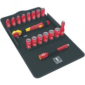Wera 05004970001 Metric Insulated 3/8 Wrench/Socket Set (17 Piece Set)
