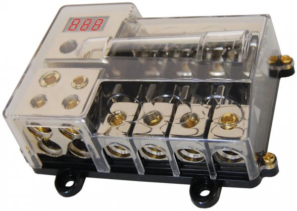 Audiopipe PDCP1414 FUSEBLOCK 4-AGU  W/GROUND DISTRIBUTION
