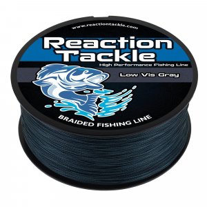 Reaction Tackle Braided Fishing Line Low Vis Gray 15Lb 500Yd