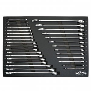 Wiha 30492 31-Piece Combination Wrench Set, SAE and Metric