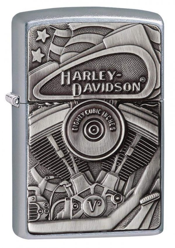 Zippo 29266 Harley-Davidson Street Chrome, Motor Flag