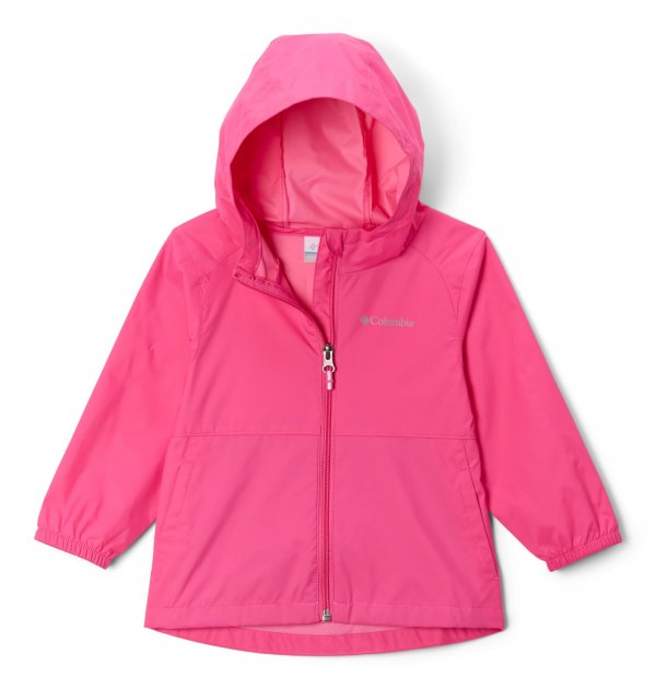 Columbia Youth Girls Switchback II Rain Jacket, Pink Ice, Small