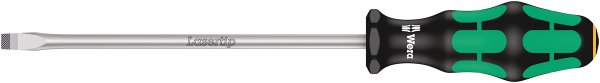 Wera 05007640001 Kraftform Plus 334 Slotted Screwdriver, Lasertip, 8mm Head, 7" Blade Length