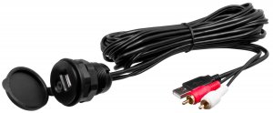 Boss Audio MUSB35 Universal USB 3.5mm 6' long Auxiliary Interface Mount & Cable