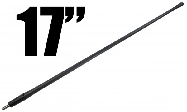 VOTEX - 17 Inch All-Terrain Flexible Rubber Antenna is Compatible with Sangean Radio - Spring Steel Internal Core
