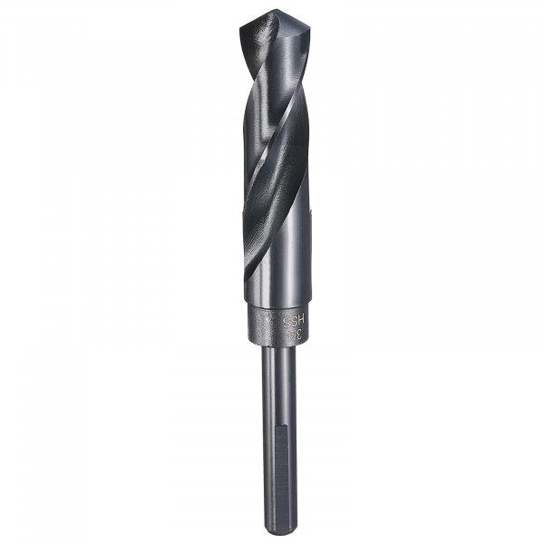 HARFINGTON 3/4" Drill Bit 3/8" Reduced Shank 3-Flat 4241 High Speed Steel Nitriding Black 118° for Soft Materials Wood Plastic Iron Copper Aluminum