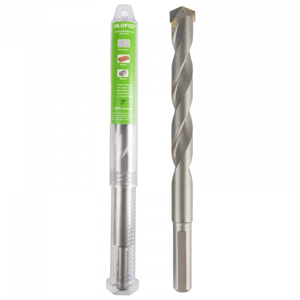 HLOFIZI 9/16" x 6" Masonry Drill Bits 9/16 inch Concrete Hammer Drill Bits Carbide Tipped, for Cement, Brick, Stone, Block, 1 Pack