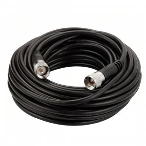 RFAdapter RG8x Coaxial Cable, CB Coax Cable, 50ft UHF PL259 Male to Male Low Loss CB Antenna Cables, 50 Ohm for HAM Radio, Antenna Analyzer