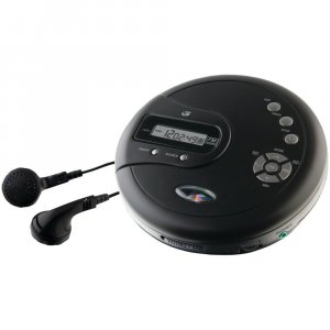 GPX Portable CD Player AntiSkip Protection FM Radio Stereo Earbuds Black