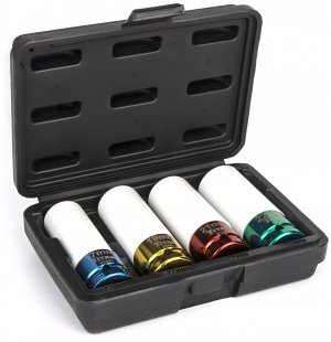 Titan 21095 Tool 4 pc 1/2 in Drive Non-Marring Lug Nut Socket