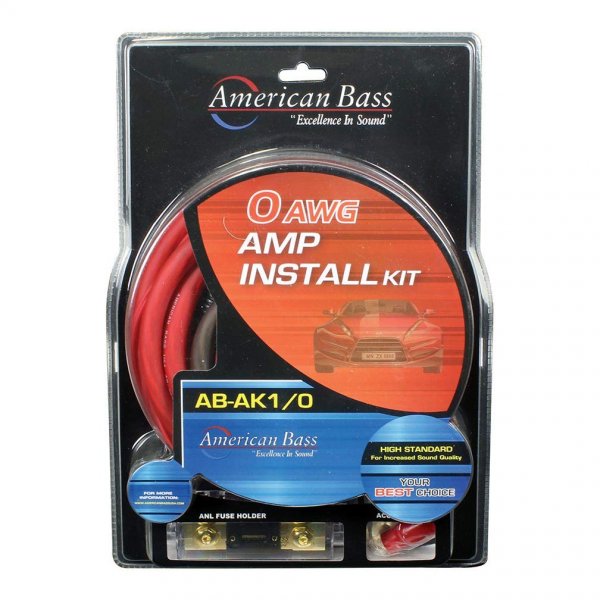American Bass AK1/0 0 Gauge Amp Install Kit