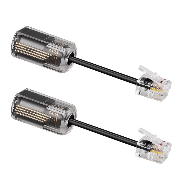 Uvital 2 Pack Telephone Cord Detangler, 360° Rotating Anti-Tangle, Black