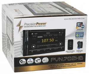 Precision Power PV702HB 7" Double DIN Fixed Face Touchscreen DVD Receiver