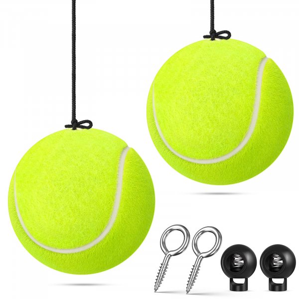 SARDVISA 2-Packs Tennis Ball Garage Parking Aid with Non-Elastic String, Precise Garage Car Stop Indicator w/Adjustment Buckle, Easy Installation, Parking Stopper Assist for Garage Accessories
