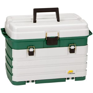 Plano 758005 Four Drawer Tackle Box  Green/Metallic Silver