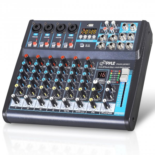 Pyle PMXU83BT 8-Channel Bluetooth Studio Audio Mixer