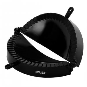 Imusa Empanada Press Set – Dumpling Maker, Plastic Empanada Mold & Pastry Press for Stuffed Pastries, Turnovers, Pierogi, Masa & Dough Preparation, 1 Pack, Black