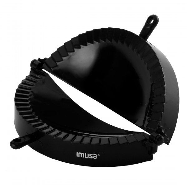 Imusa Empanada Press Set – Dumpling Maker, Plastic Empanada Mold & Pastry Press for Stuffed Pastries, Turnovers, Pierogi, Masa & Dough Preparation, 1 Pack, Black